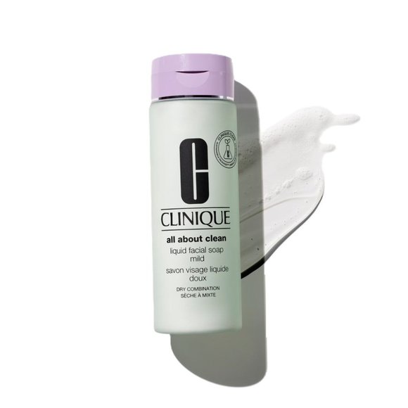 CLINIQUE All About Clean Liquid Facial Soap, Mild, Dry Combination Bundle of 2 - Picture 2 of 3